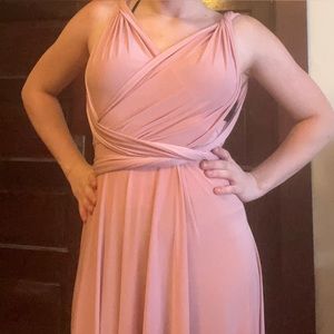 Multi-way Tie Dusty Rose Bridesmaid Dress
